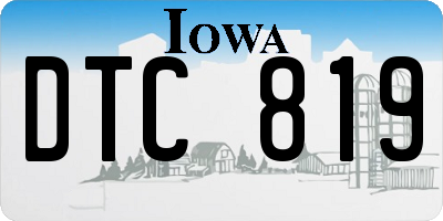 IA license plate DTC819