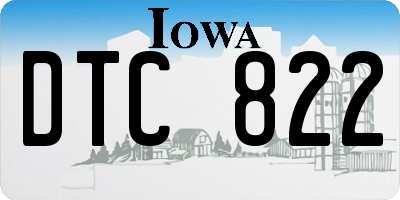 IA license plate DTC822