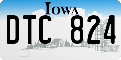 IA license plate DTC824