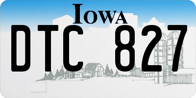 IA license plate DTC827