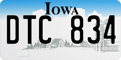 IA license plate DTC834