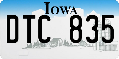 IA license plate DTC835