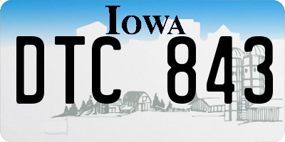 IA license plate DTC843