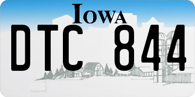 IA license plate DTC844