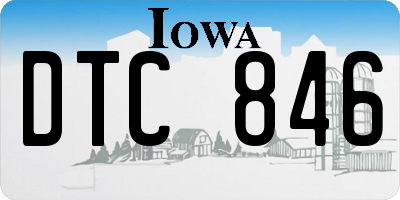 IA license plate DTC846