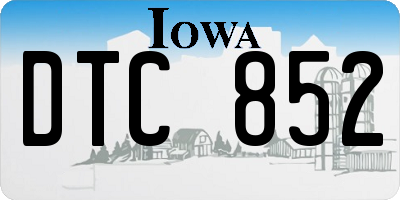 IA license plate DTC852