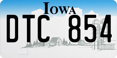 IA license plate DTC854
