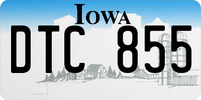 IA license plate DTC855