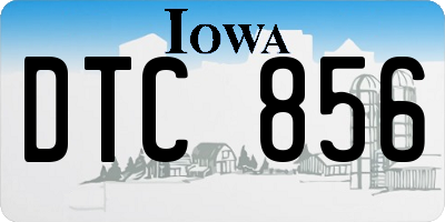 IA license plate DTC856