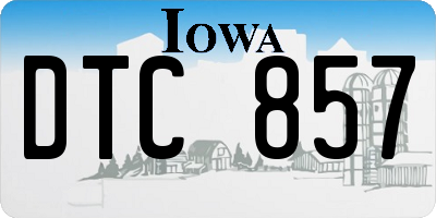 IA license plate DTC857