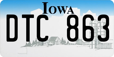 IA license plate DTC863