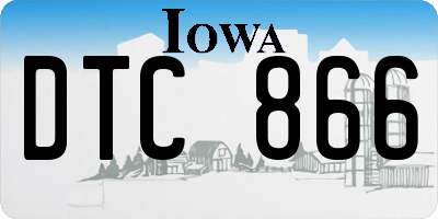 IA license plate DTC866