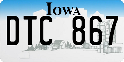 IA license plate DTC867