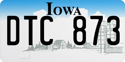 IA license plate DTC873