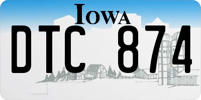 IA license plate DTC874