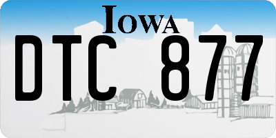 IA license plate DTC877