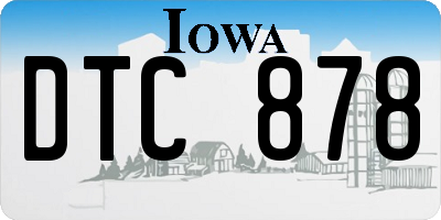 IA license plate DTC878