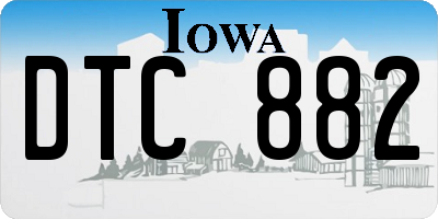 IA license plate DTC882