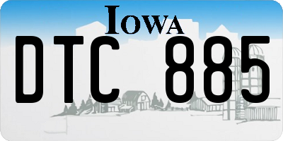 IA license plate DTC885