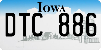 IA license plate DTC886