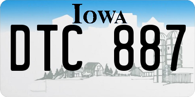 IA license plate DTC887