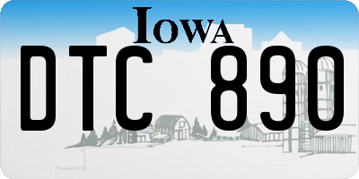 IA license plate DTC890