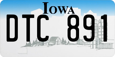 IA license plate DTC891