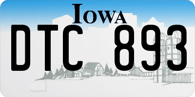 IA license plate DTC893