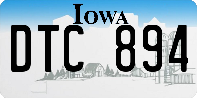 IA license plate DTC894