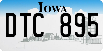 IA license plate DTC895