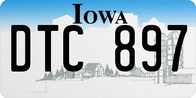 IA license plate DTC897