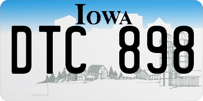 IA license plate DTC898