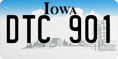 IA license plate DTC901