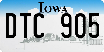 IA license plate DTC905