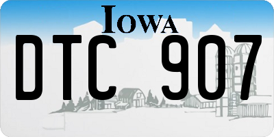 IA license plate DTC907