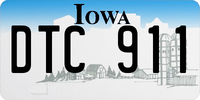 IA license plate DTC911