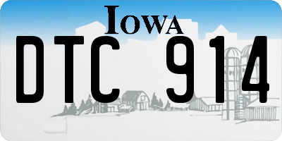 IA license plate DTC914