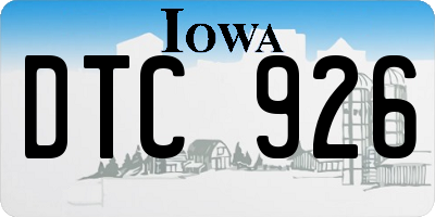 IA license plate DTC926