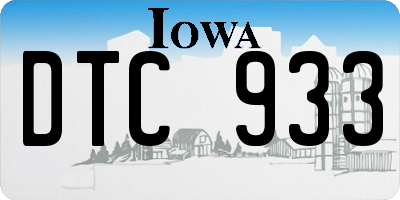IA license plate DTC933
