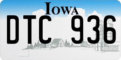 IA license plate DTC936