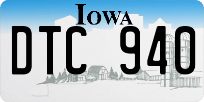 IA license plate DTC940
