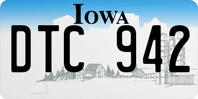 IA license plate DTC942
