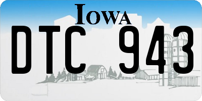 IA license plate DTC943