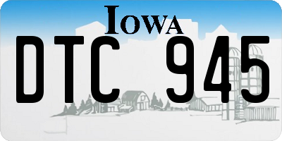 IA license plate DTC945