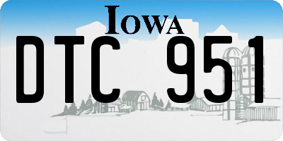 IA license plate DTC951