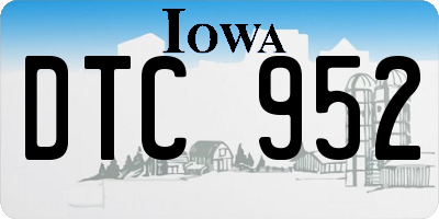 IA license plate DTC952