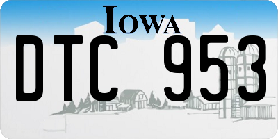 IA license plate DTC953
