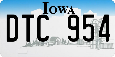 IA license plate DTC954