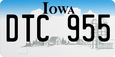 IA license plate DTC955