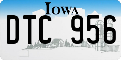 IA license plate DTC956